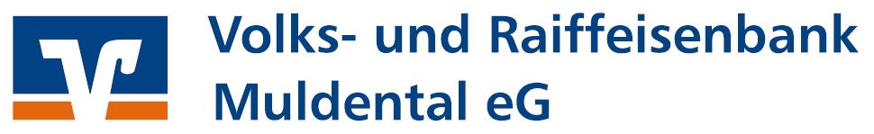 Logo links Volks und Raiffeisenbank Muldental eG zweizeilig